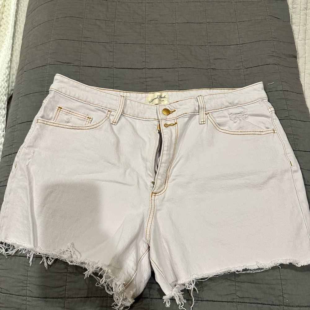 Women's White Denim Shorts
